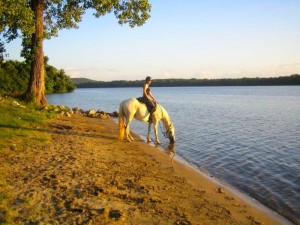 Riding at Wheeler National Wildlife Refuge on the banks of the Tennessee River